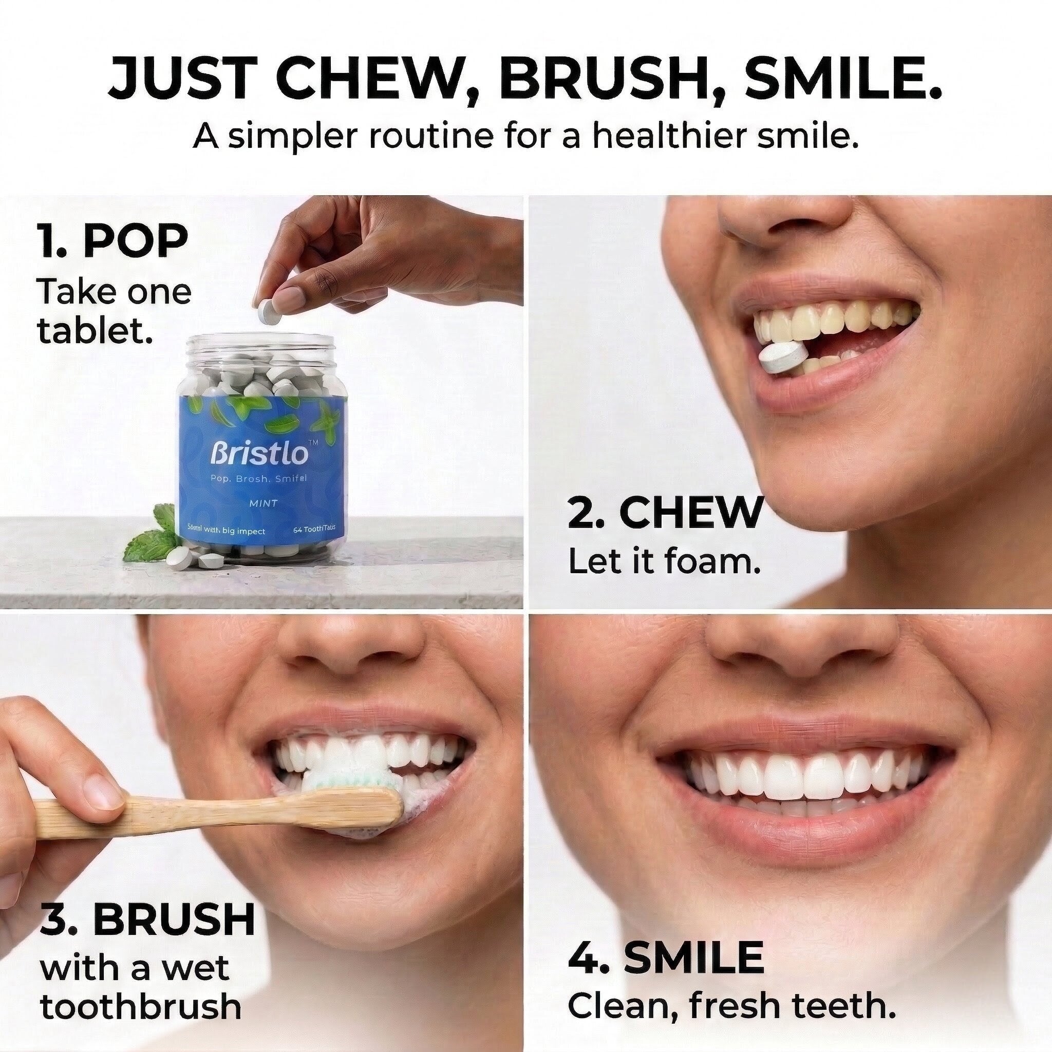 Toothpaste Tablets - Fresh Mint, 128 Tablets