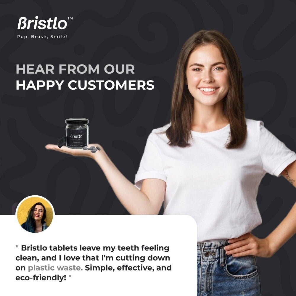 Toothpaste Tablets - Charcoal Mint, 128 Tablets - Bristlo Care