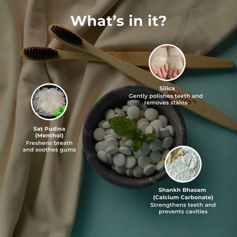 Toothpaste Tablets - Fresh Mint, 128 Tablets - Bristlo Care