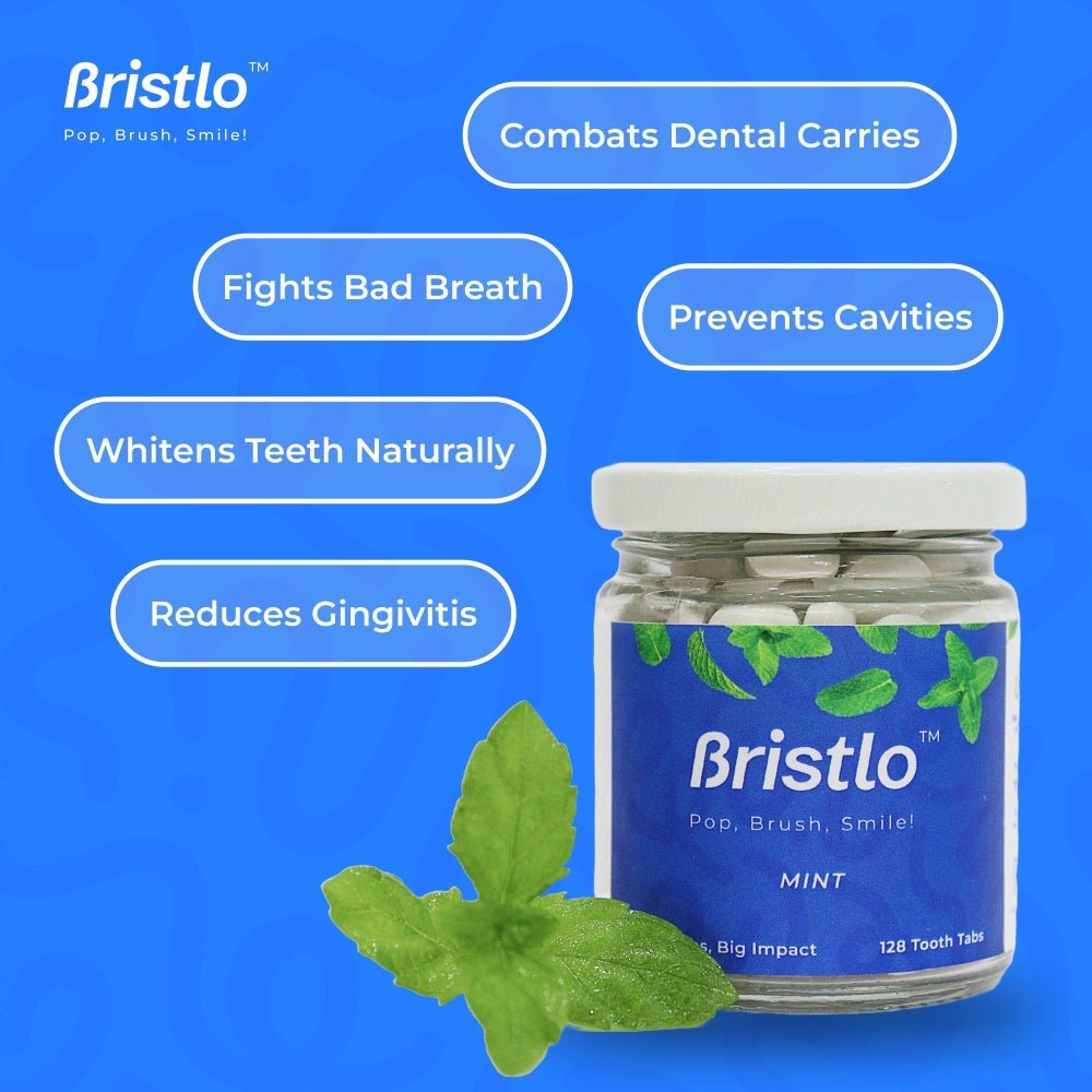 Toothpaste Tablets - Fresh Mint, 128 Tablets - Bristlo Care